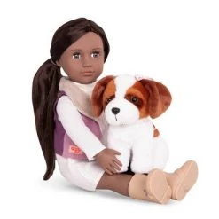 Our Generation 18" Doll & Pet Set - Kinzie with Plush Saint Bernard Dog