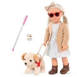 Our Generation 18" Doll with Plush Guide Dog - Marlow -Little Doll World Shop unnamed file 1026