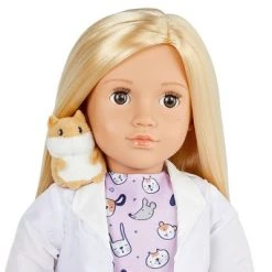 Our Generation Noemie with Plush Hamster 18" Pet Care Vet Doll -Little Doll World Shop unnamed file 1058