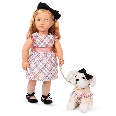 Our Generation Callista with Dog Plush Styles 18" Matching Doll & Pet Set 3 Our Generation Callista with Dog Plush Styles 18" Matching Doll & Pet Set