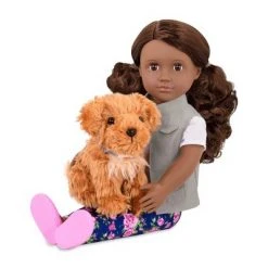 Our Generation Malia & Passenger Pets Bundle 18" Fashion Doll & Pet Travel Set