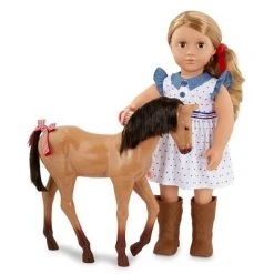 Little Doll World Shop 7 Our Generation Shelley with Foal 18" Doll & Horse Set