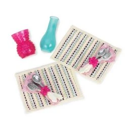 Our Generation Furniture Playset for 18" Dolls - Table for Two in White & Blue -Little Doll World Shop unnamed file 141