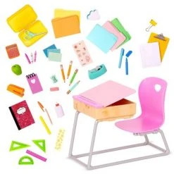 Our Generation Flying Colors School Desk & Supplies Accessory Set for 18" Dolls 9 Our Generation Flying Colors School Desk & Supplies Accessory Set for 18" Dolls -Little Doll World Shop unnamed file 174