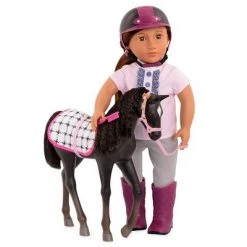 Our Generation Black Velvet Foal Horse Accessory Set for 18" Dolls -Little Doll World Shop unnamed file 258