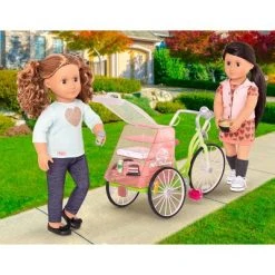 Our Generation Delivery Bike with Play Food for 18" Dolls
