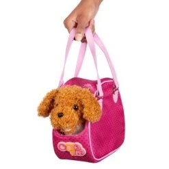Our Generation Hop In Dog Carrier & Pet Plush Poodle for 18" Dolls