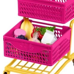Our Generation Grocery Day Shopping Cart Pink & Yellow Accessory Set for 18" Dolls -Little Doll World Shop unnamed file 412