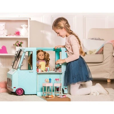 Our Generation Sweet Stop Ice Cream Truck with Electronics for 18" Dolls - Light Blue 5 Our Generation Sweet Stop Ice Cream Truck with Electronics for 18" Dolls - Light Blue - Image 3