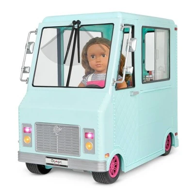 Our Generation Sweet Stop Ice Cream Truck with Electronics for 18" Dolls - Light Blue 10 Our Generation Sweet Stop Ice Cream Truck with Electronics for 18" Dolls - Light Blue - Image 8