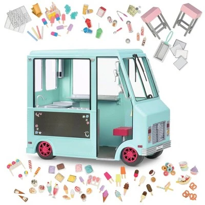 Our Generation Sweet Stop Ice Cream Truck with Electronics for 18" Dolls - Light Blue 11 Our Generation Sweet Stop Ice Cream Truck with Electronics for 18" Dolls - Light Blue - Image 9