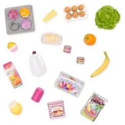 Our Generation Kitchen Accessory with Play Food for 18" Dolls - Gourmet Kitchen Playset - Lilac -Little Doll World Shop unnamed file 689