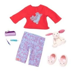 Our Generation Willow with Storybook & Plush Bunny 18" Posable Sleepover Doll -Little Doll World Shop unnamed file 896